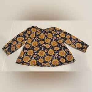 Rachel Zoe Toddler Floral Dress 18M Yellow Sunflower Long Sleeve Boho